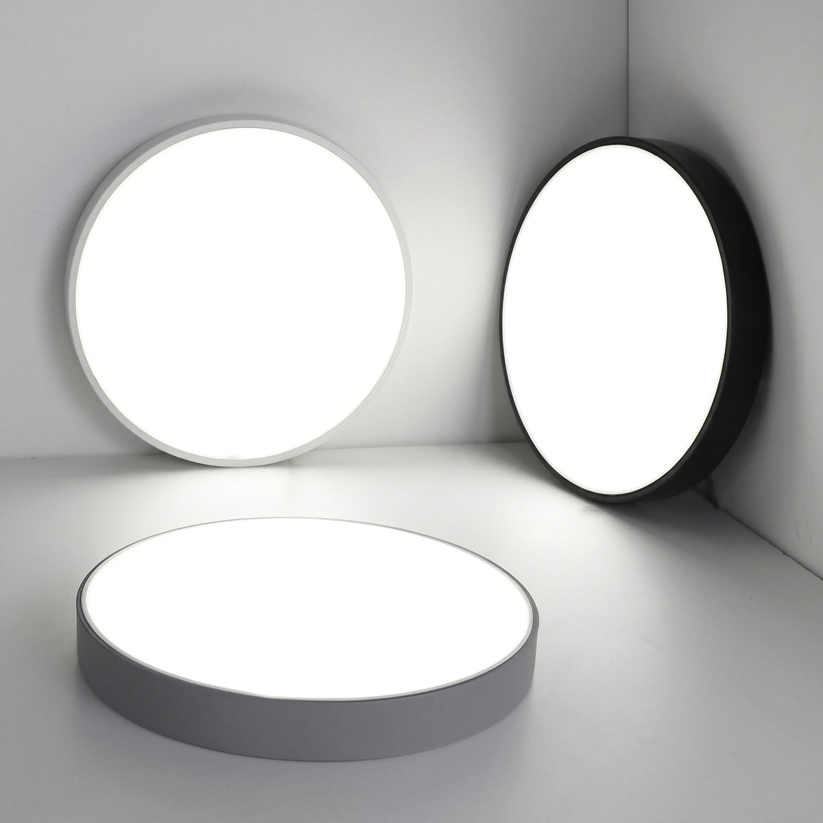 Round LED Flush Mount Ceiling Light with Slim Profile - Ceiling Light Fixtures - Pink - Oak Soho