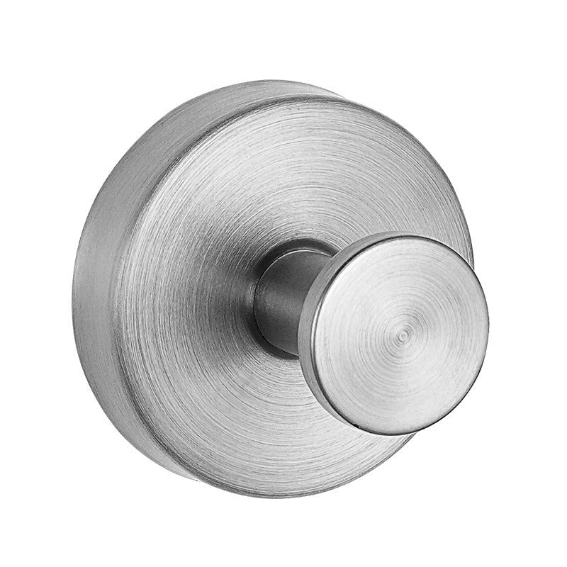 Round suction wall hook with button design - Wall Hook - Silver - Oaksoho
