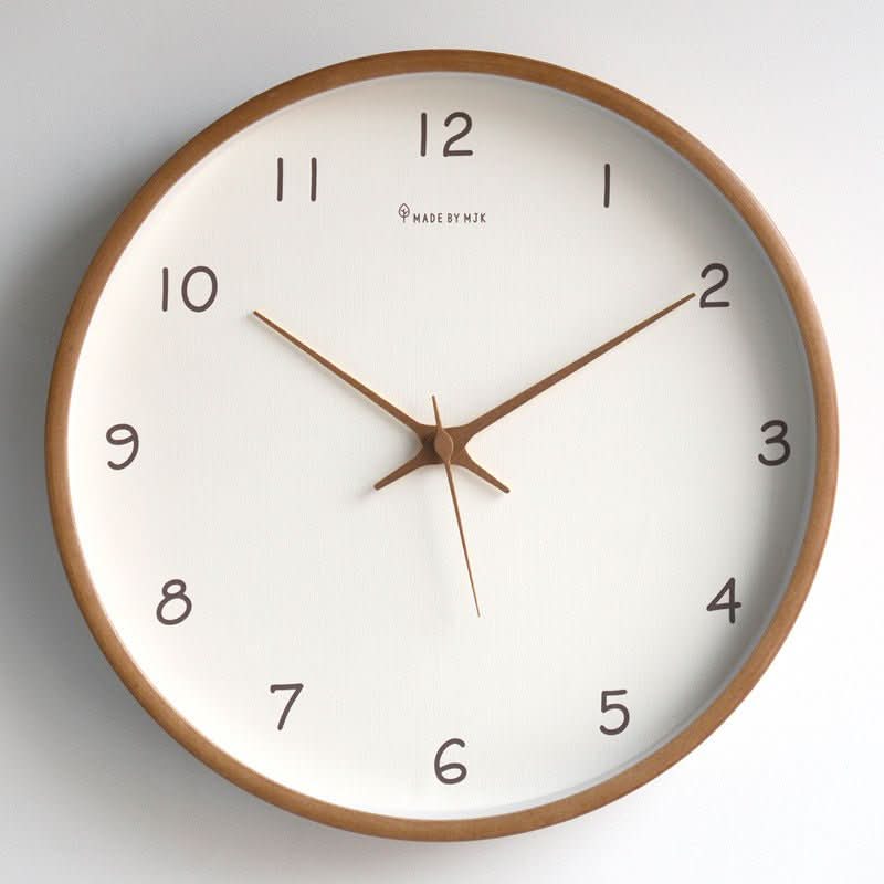 Samuel – Silent Analogue Wall Clock Made of Solid Wood - Wanduhr - Brown - Oaksoho