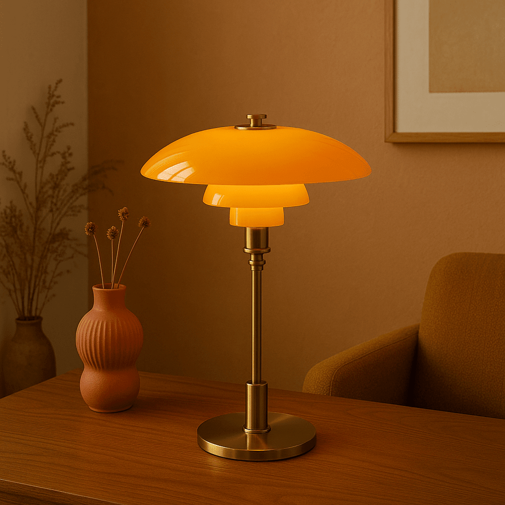 Scandinavian Design LED Table Lamp Modern Light Object - Table Lamps - Gold - Oaksoho