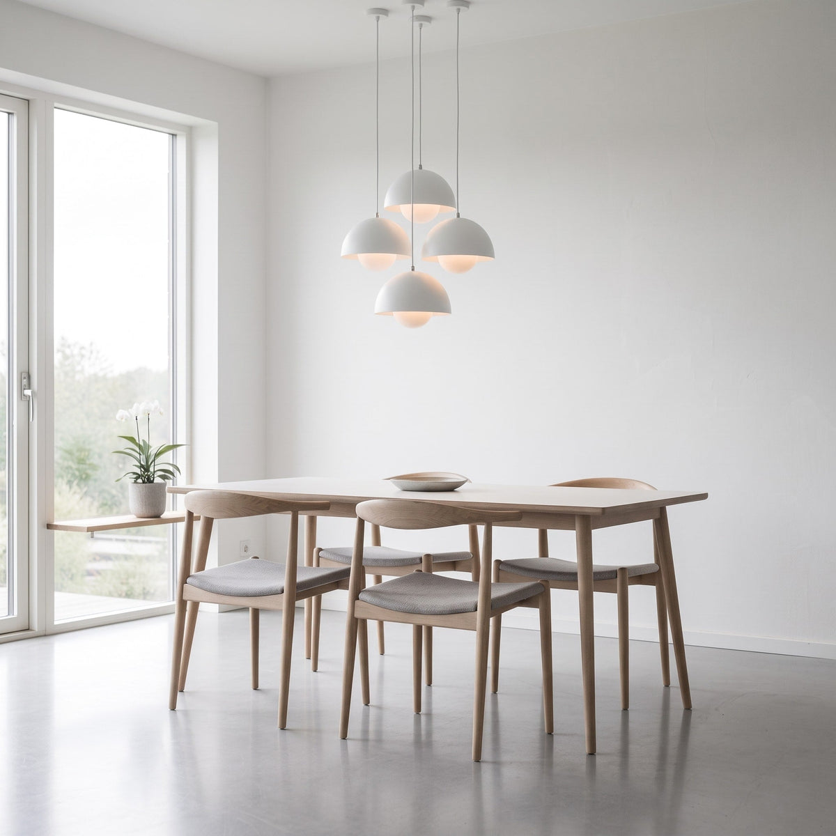 Scandinavian Retro Dome Pendant Light - Pendant Light Fixtures - Grey - Oak Soho