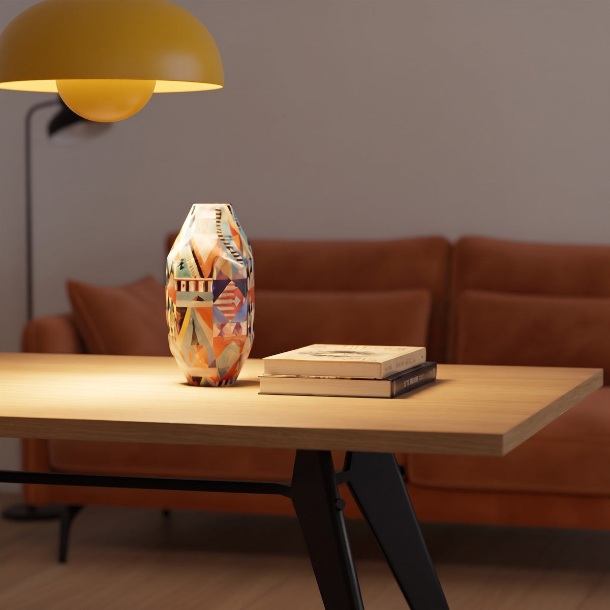 Scandinavian Retro Dome Pendant Light - Pendant Light Fixtures - Yellow - Oak Soho