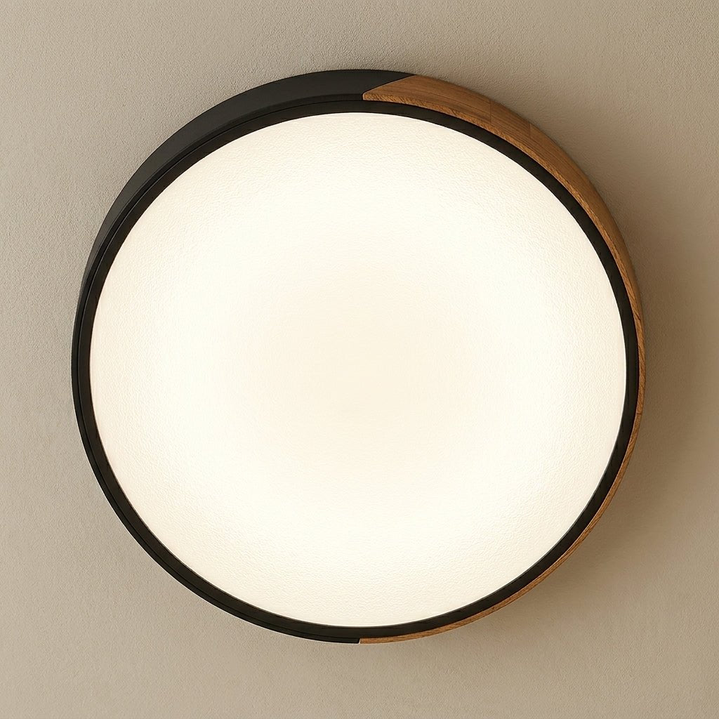 Scandinavian Wooden Ceiling Lamp – Modern Minimalist LED Design - Deckenlampen - Black - Oaksoho