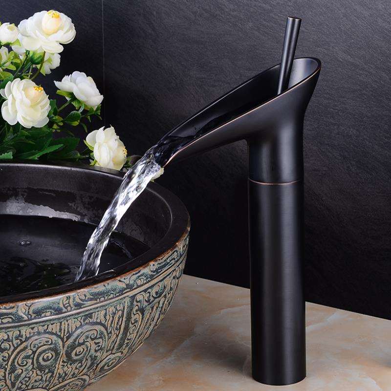 Single Handle Basin Tap - Faucet - Black - Oaksoho