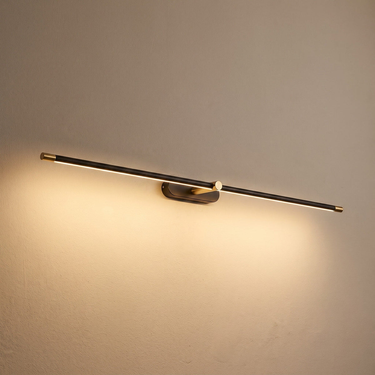Slim Linear LED Wall Light for Bathroom Mirrors - Wall Light Fixtures - Black - Oaksoho