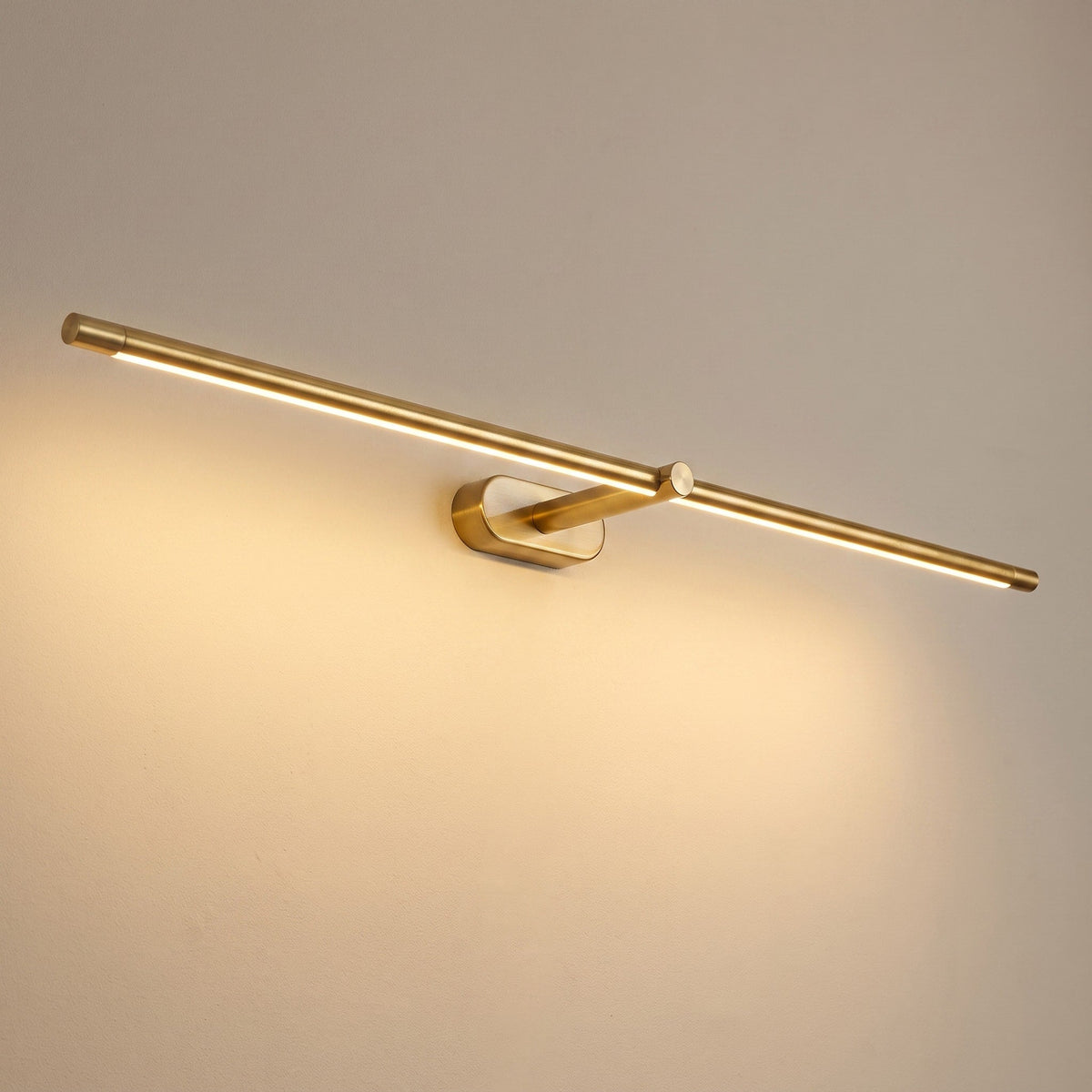 Slim Linear LED Wall Light for Bathroom Mirrors - Wall Light Fixtures - Gold - Oaksoho