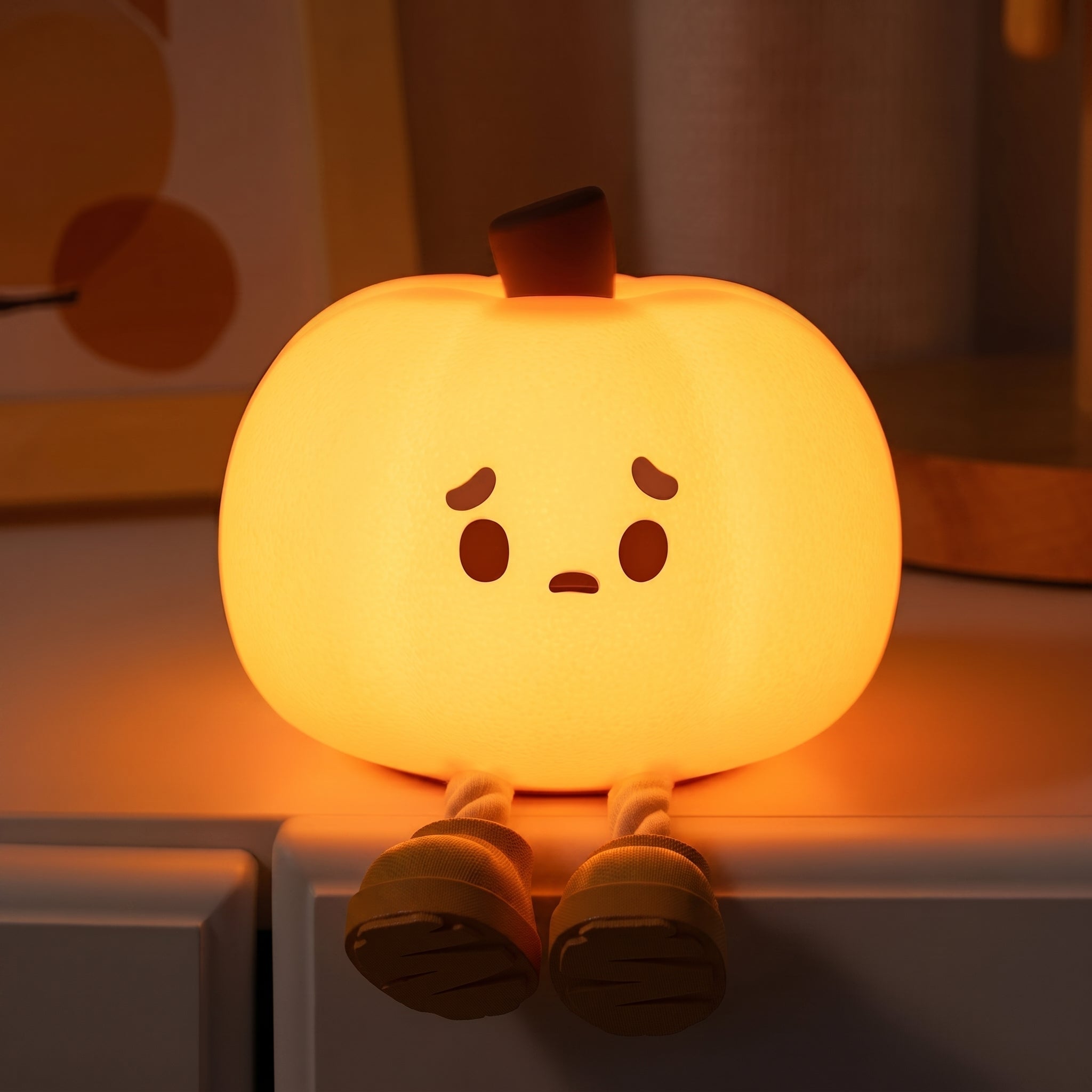 Soft LED Night Light Cute Animal Design - Night Light - Pumpkin - Oaksoho