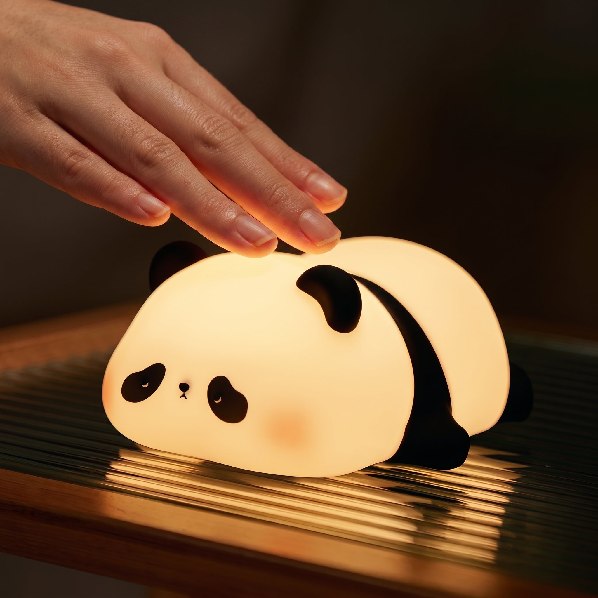 Soft LED Night Light Cute Animal Design - Night Light - Sleeping Panda - Oaksoho