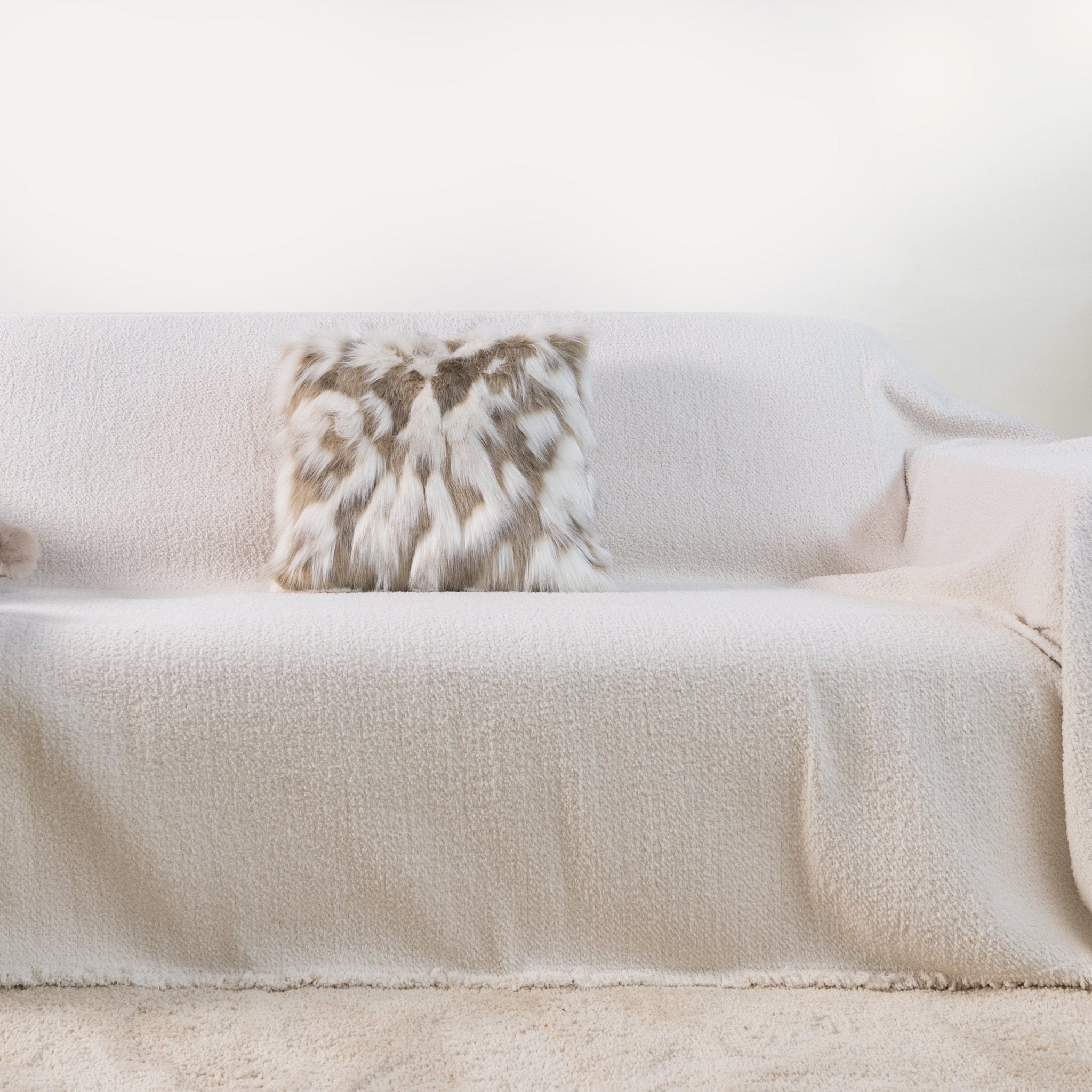 Soft Pillowcase with Hidden Zipper - Living Room - Off White - Oaksoho