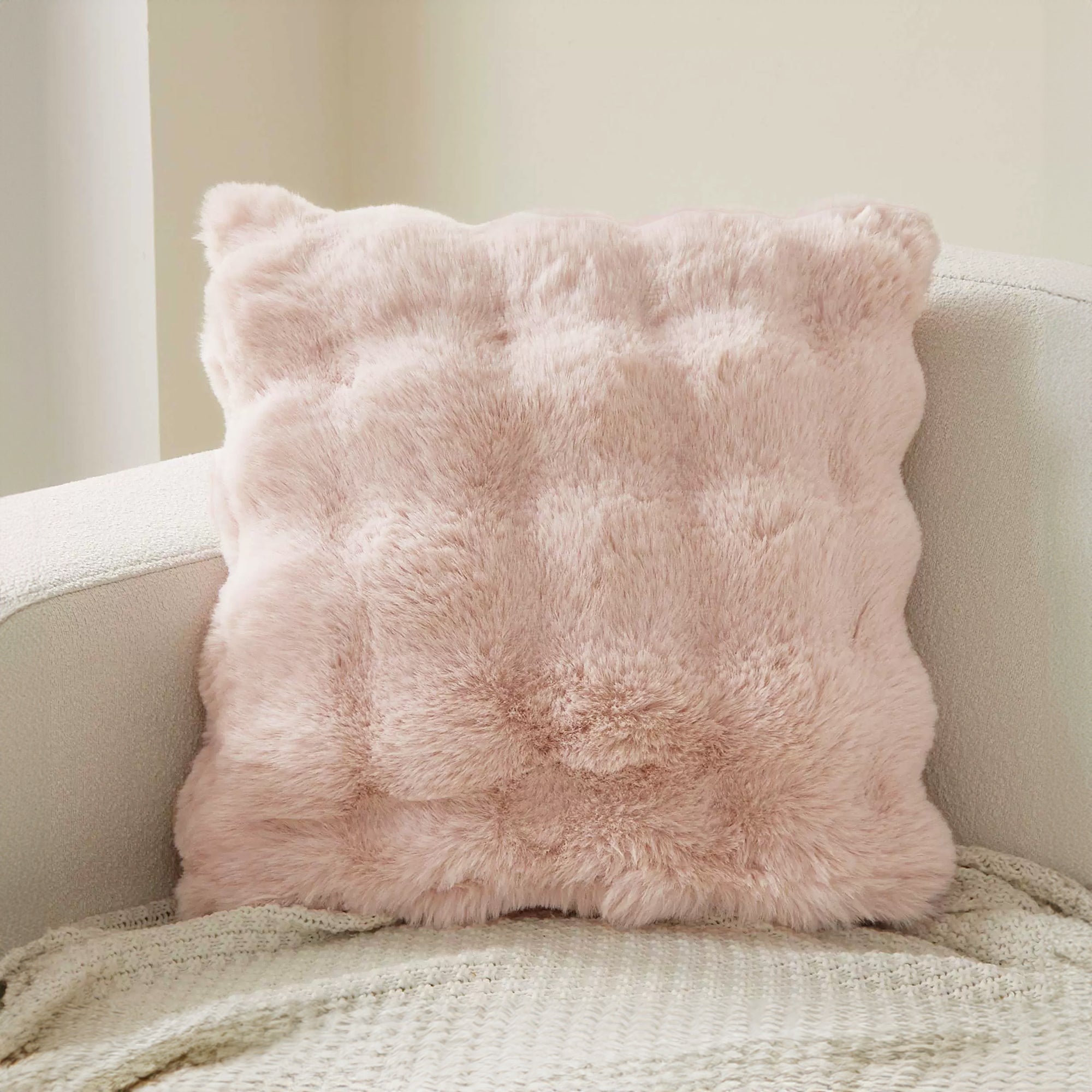 Soft Pillowcase with Hidden Zipper - Living Room - Blush Pink - Oaksoho