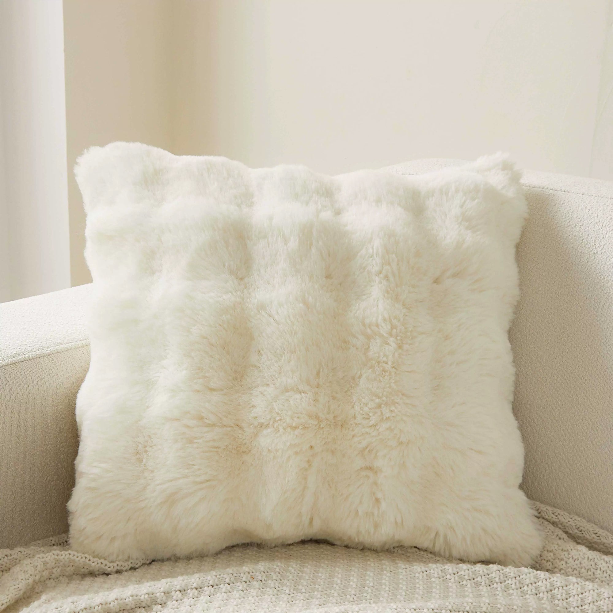 Soft Pillowcase with Hidden Zipper - Living Room - Cream - Oaksoho