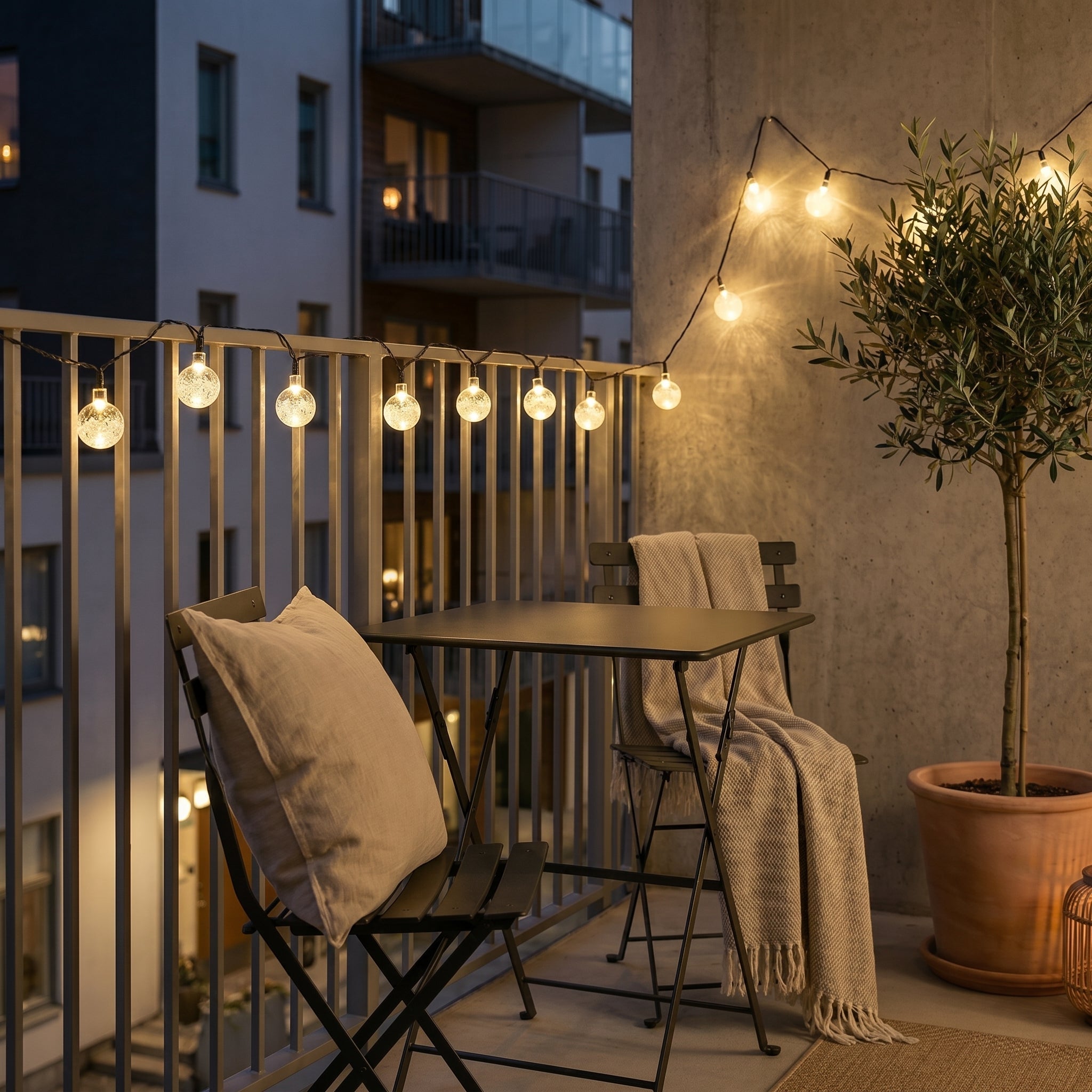 Solar LED String Lights with Crystal Balls for Garden and Patio - Solar LED String Light - Oaksoho