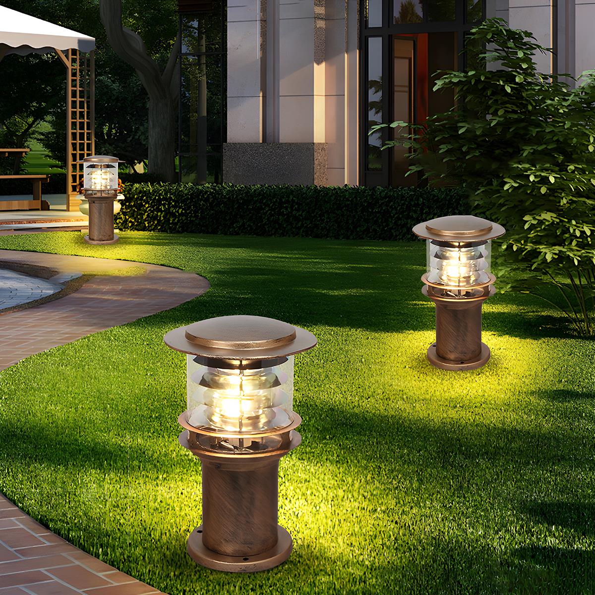 Solar Pathway Light for the Garden - Landscape Pathway Lighting - Bronze - Oaksoho
