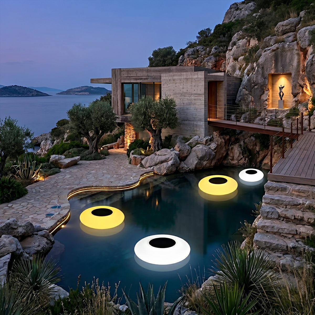 Solar - Powered RGB LED Garden Light - LED Decorative Lights - Oaksoho