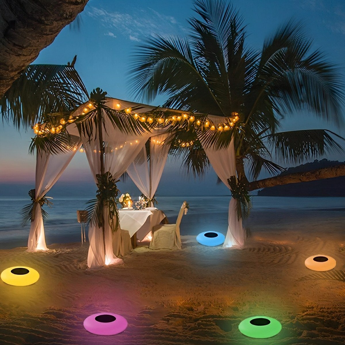 Solar - Powered RGB LED Garden Light - LED Decorative Lights - Oaksoho