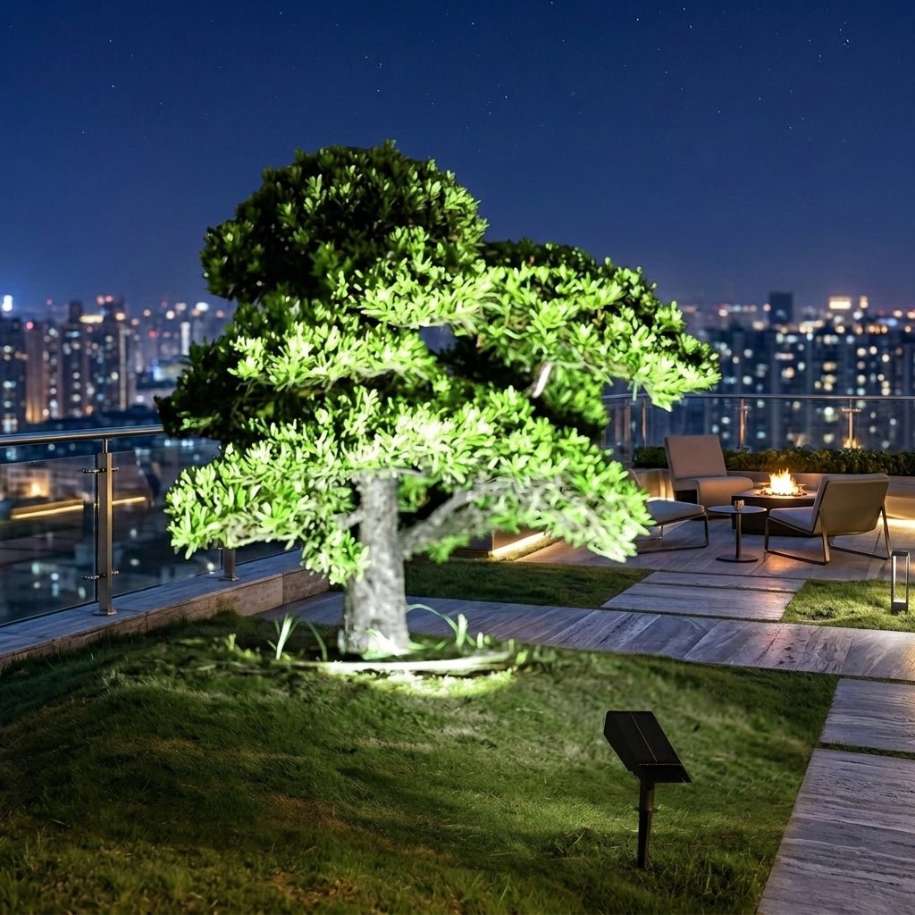 Solar Spotlight LED for Garden Paths - Garden Light - Cool White - Oaksoho