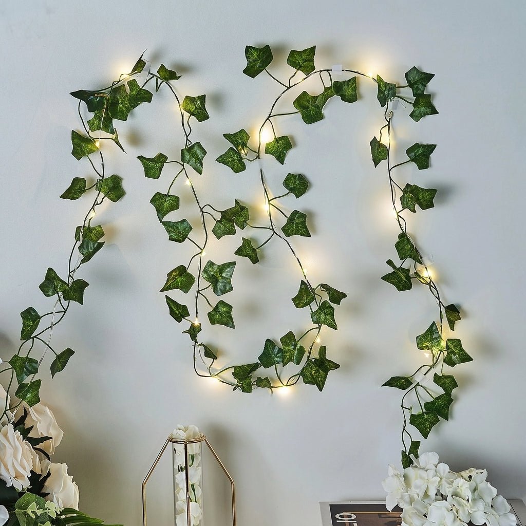 Solar String Lights with Ivy Leaves - String Light - 2 Meters - Oaksoho