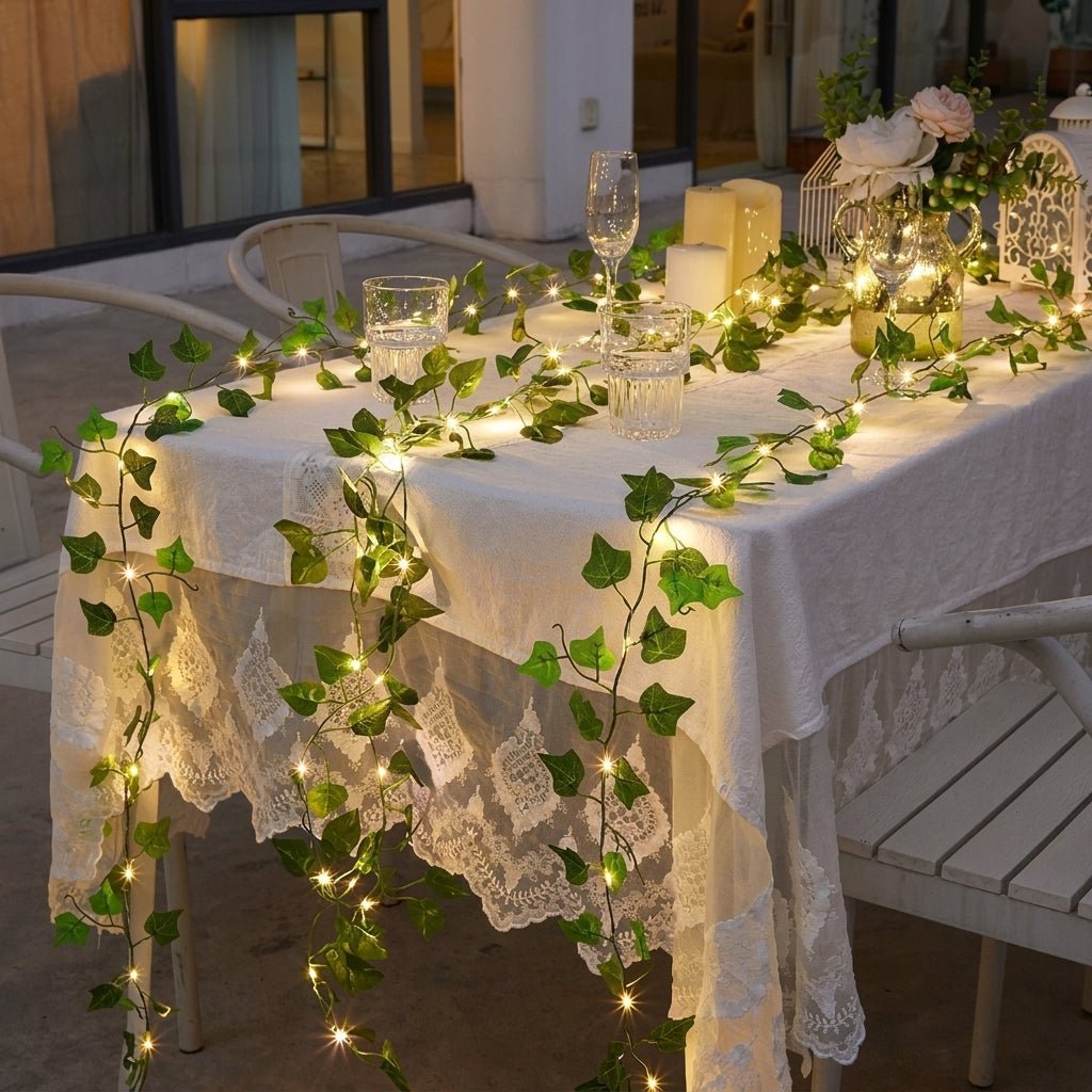 Solar String Lights with Ivy Leaves - String Light - 2 Meters - Oaksoho