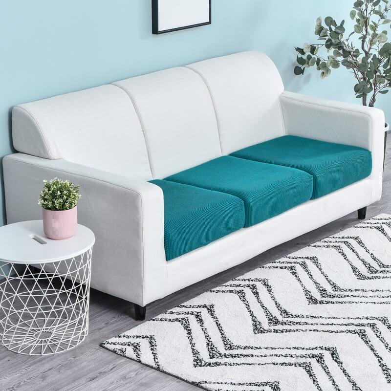 Stretchable Sofa Cushion Cover - Sofa Protector - Dark Green - Oaksoho