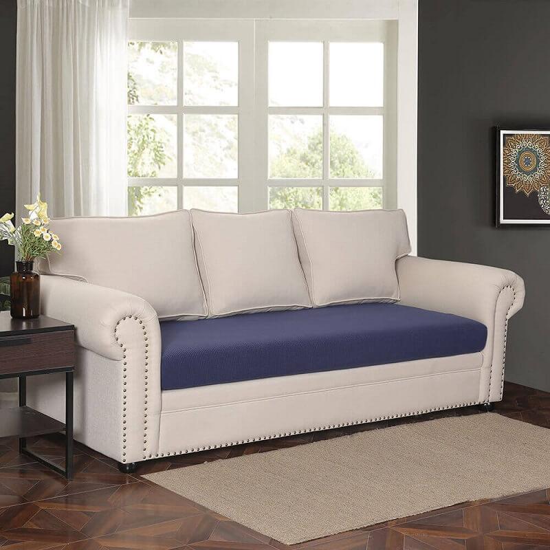 Stretchable Sofa Cushion Cover - Sofa Protector - White - Oaksoho
