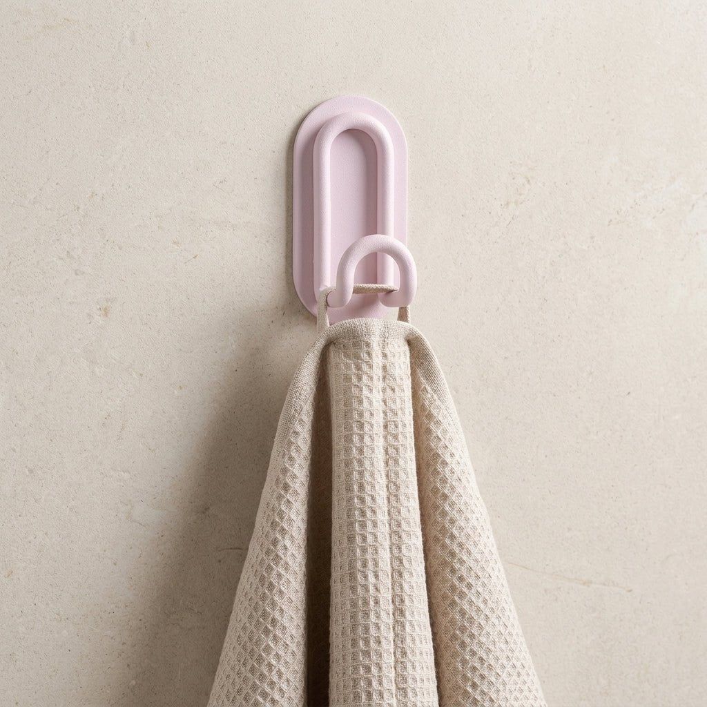 Sturdy and minimalist self - adhesive wall hook - Wall Hook - Pink - Oaksoho