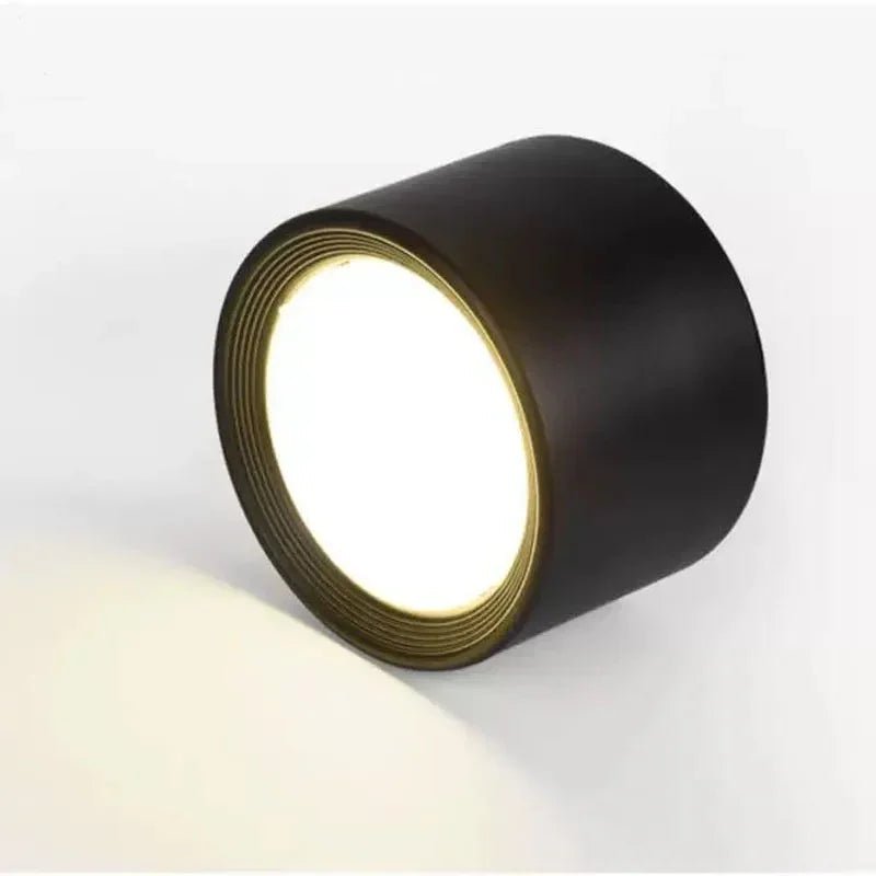 Surface Mounted Round Ceiling LED Spotlight - Ceiling Light Fixtures - Black - Oaksoho