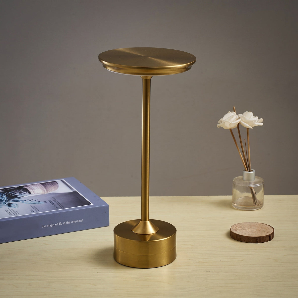 Touch Control Metal Table Lamp - Gold - Oaksoho