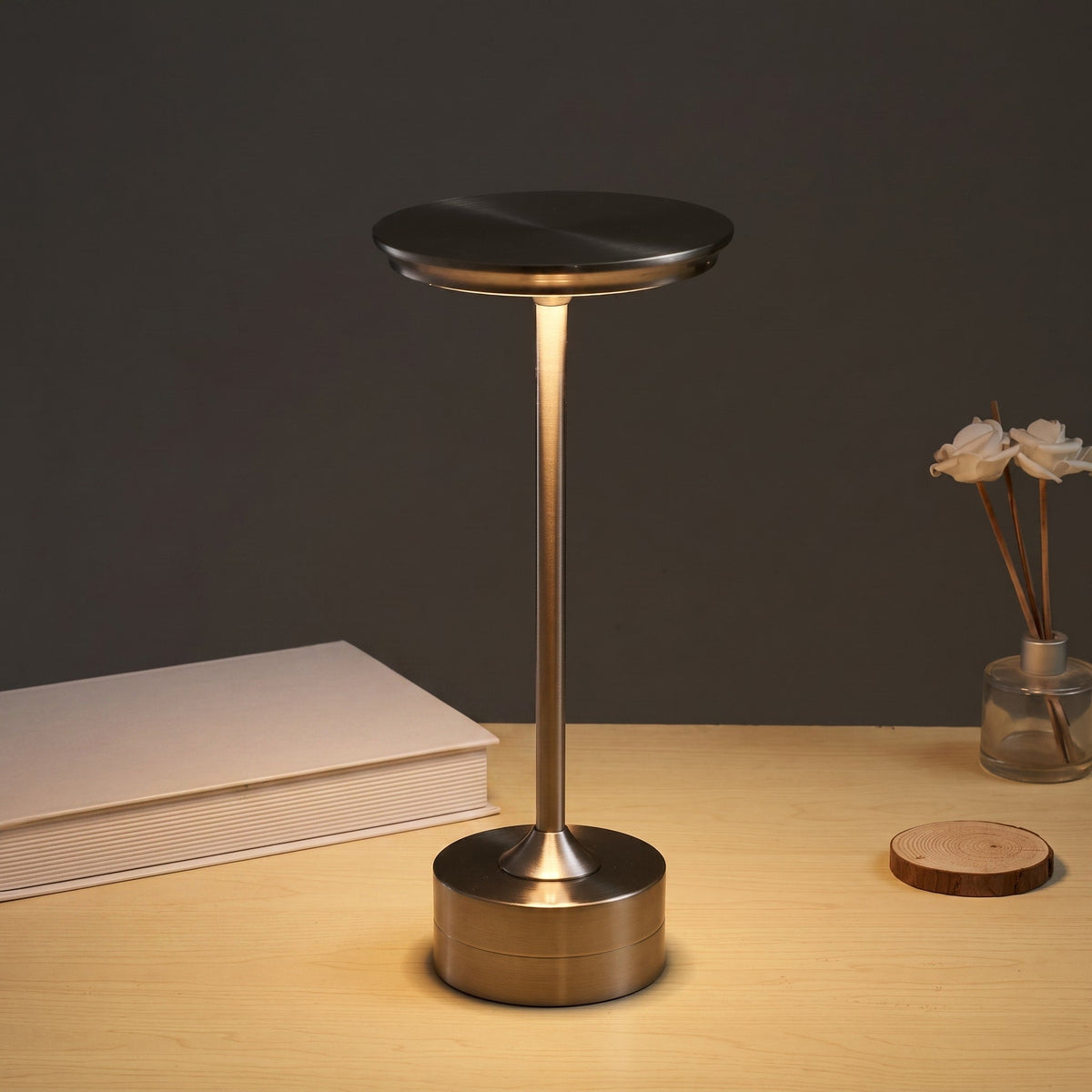 Touch Control Metal Table Lamp - Gold - Oaksoho