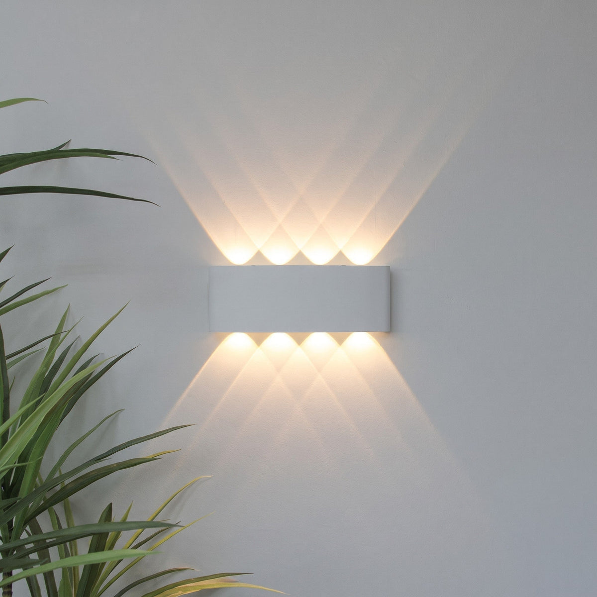Up Down LED Wall Light for Indoor and Outdoor Use - Wall Light Fixtures - White - Oak Soho
