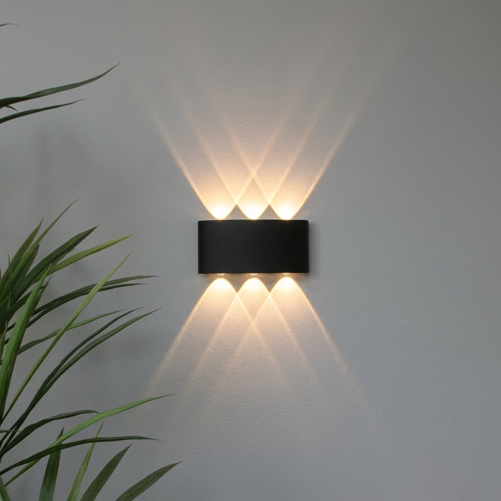 Up Down LED Wall Light for Indoor and Outdoor Use - Wall Light Fixtures - Black - Oak Soho