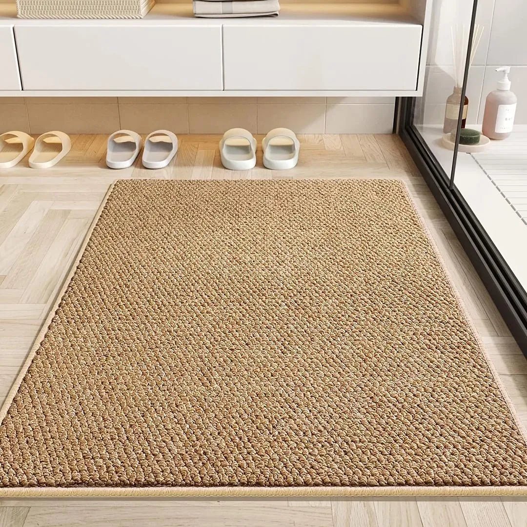Washable Bath Mat with Textured Surface - Bath Mat - Khaki - Oaksoho