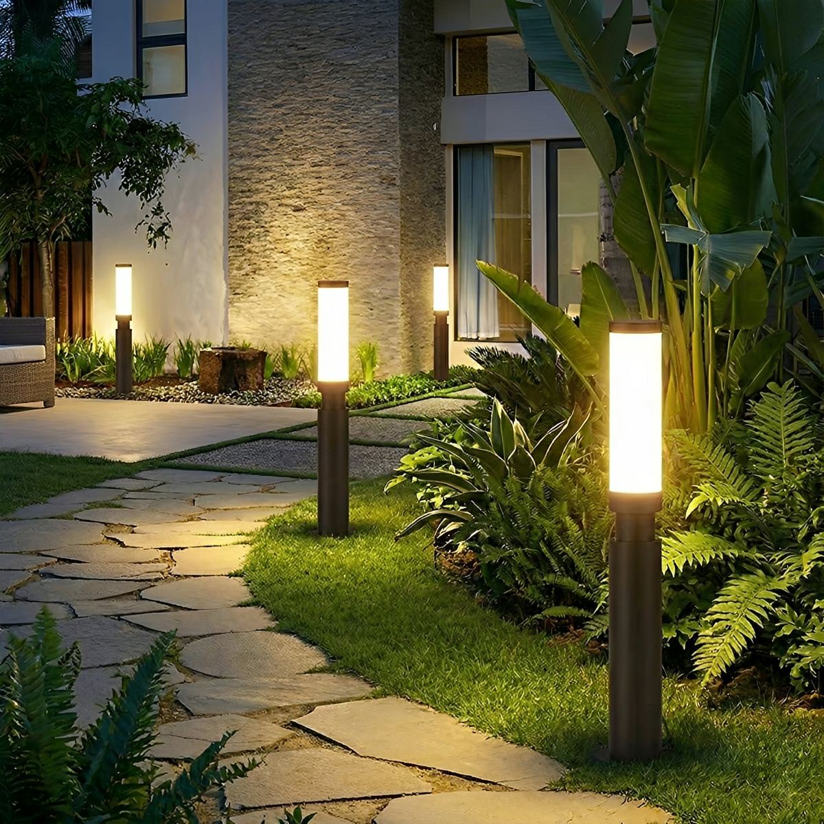 Waterproof LED bollard light for pathways - Bollard Light - 60 cm - Oaksoho