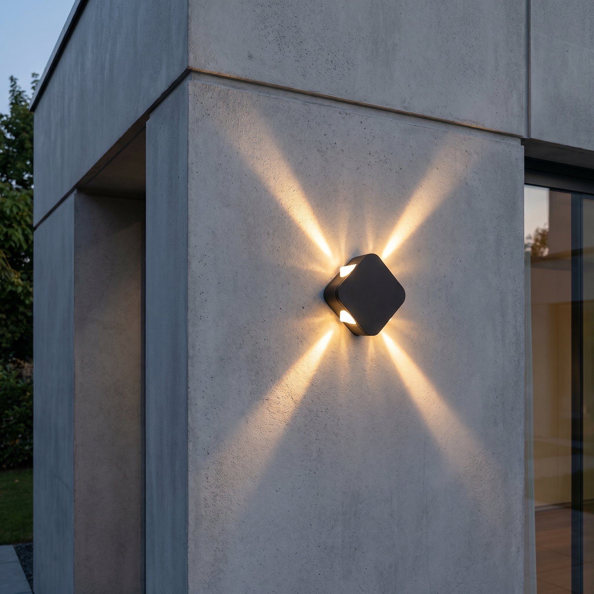 Waterproof LED Wall Light with Four - Beam Light Effect - Wall Lights - Oaksoho