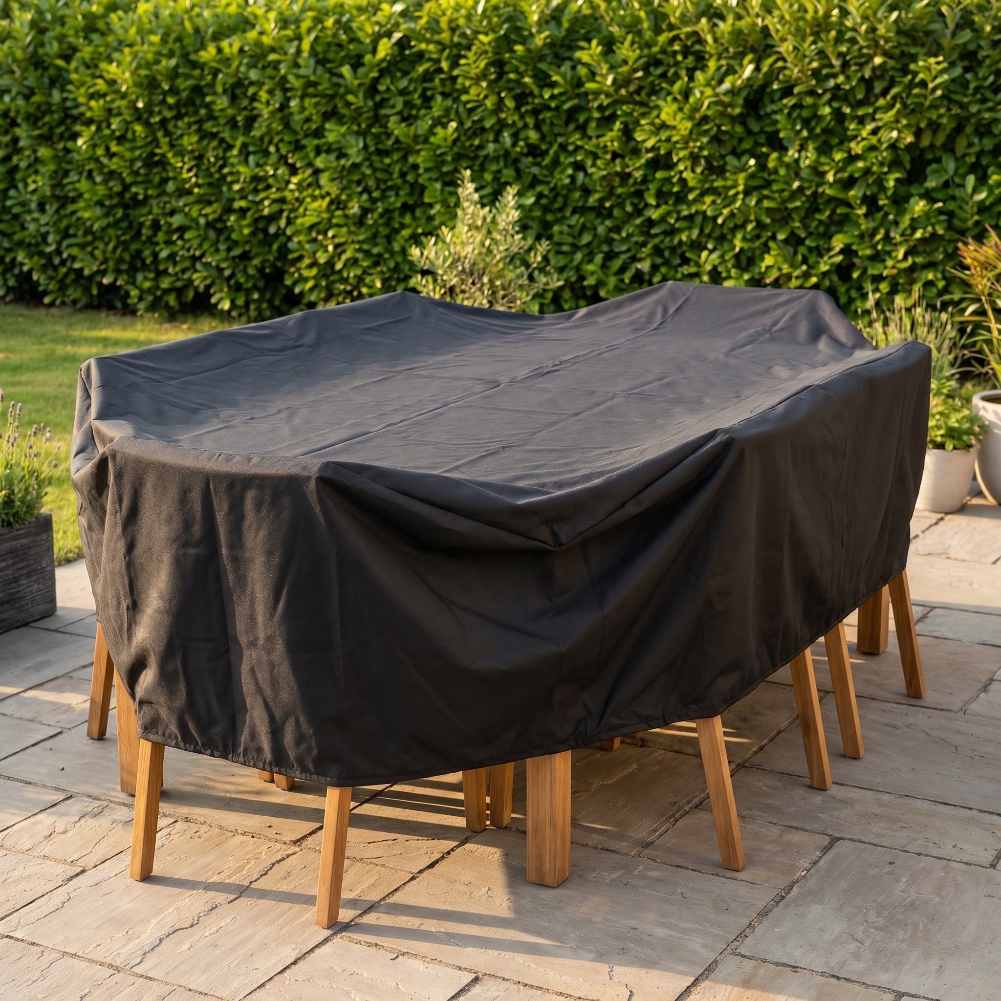 Waterproof Rectangular Garden Furniture Cover - Furniture Cover - Black - Oaksoho