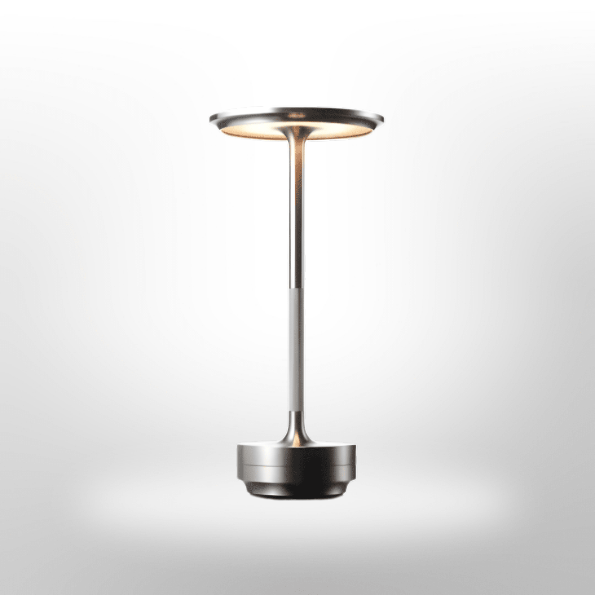 Wireless Table Lamp with Dimmable LED Light - Table Lamp - Silver - Oaksoho