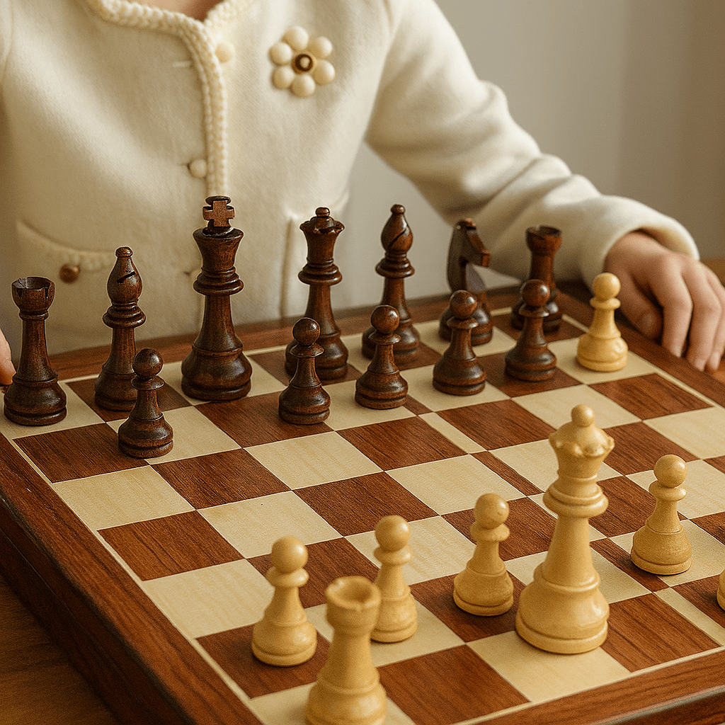 Wooden Chess Set Handmade with Storage Box - Chessboard - Oaksoho