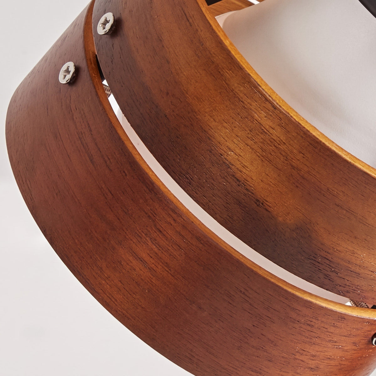 Wooden Clip-On Spotlight Lamp with Adjustable Head - Wall Light Fixtures - Walnut - Oaksoho