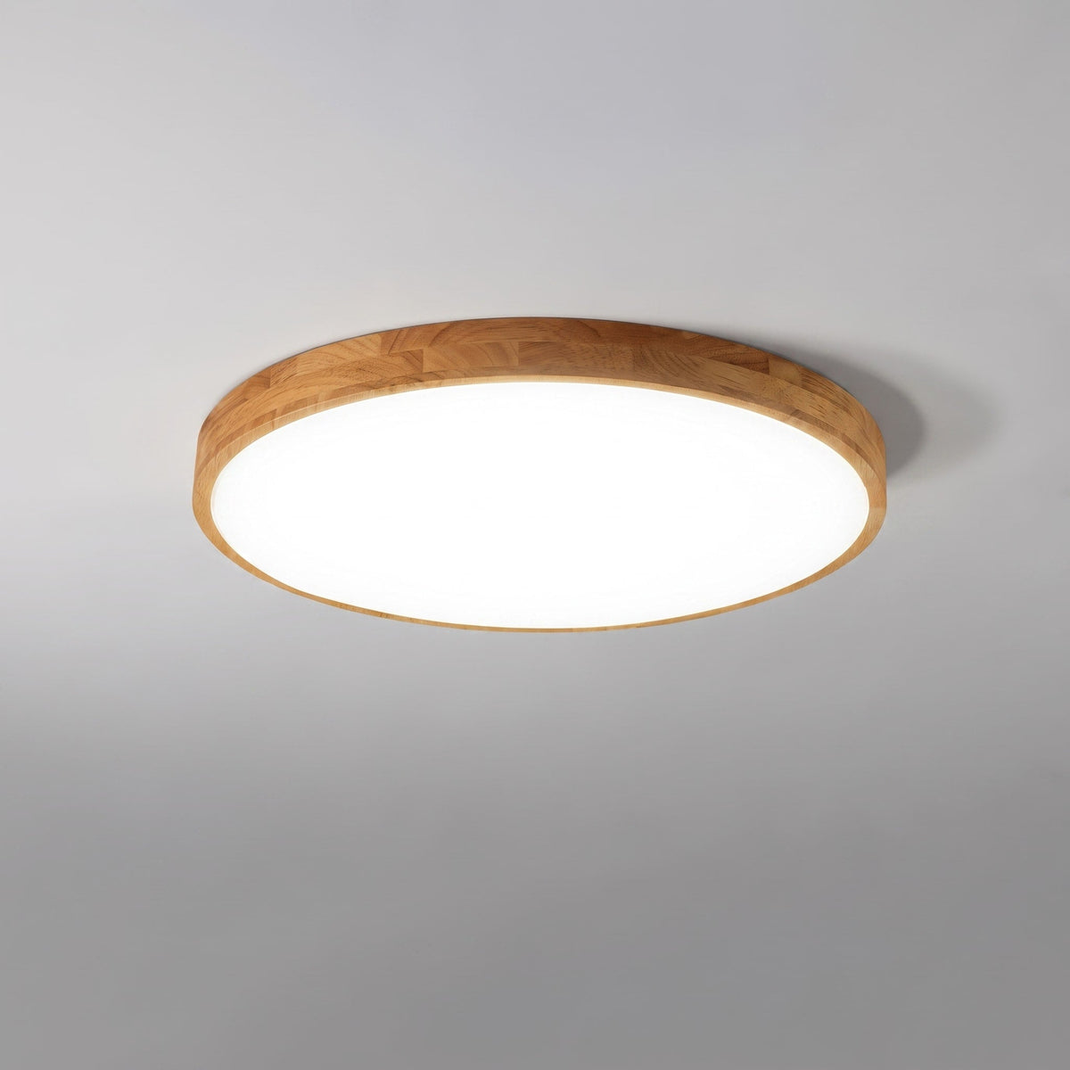 Wooden Round Flush Mount LED Ceiling Light - Ceiling Light Fixtures - Single Colour (Dimmable) - Oaksoho