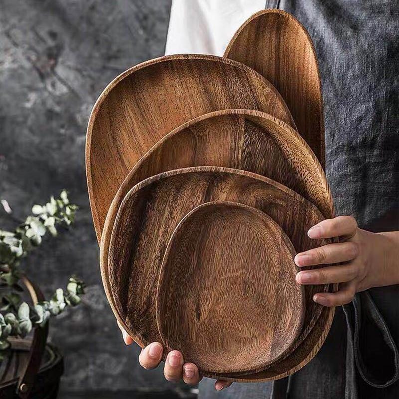 Wooden Serving Trays in Various Shapes - Serving Trays - 26x21x2 cm - Oaksoho