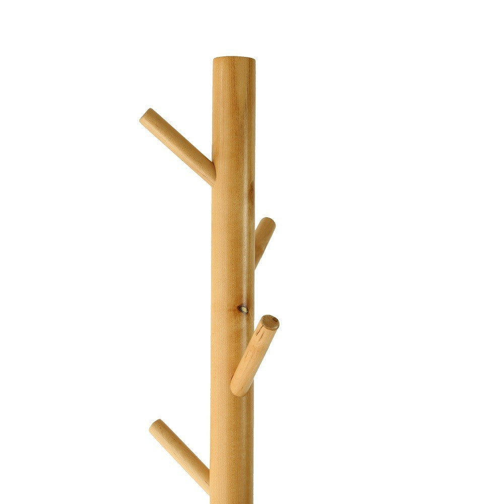 Freestanding Coat Rack with Branch-Shaped Hooks