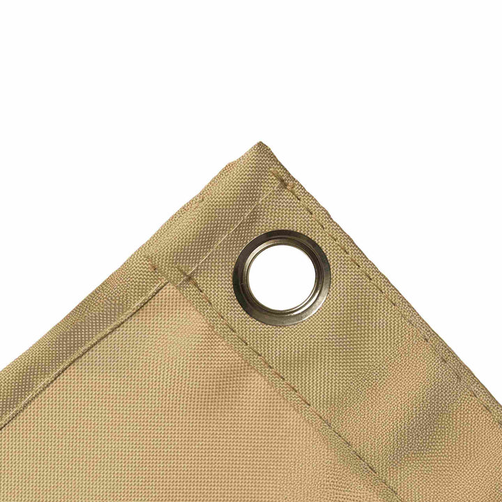 Outdoor Curtain with Transparent Window and Eyelets