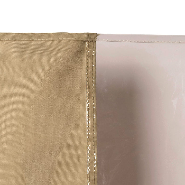 Outdoor Curtain with Transparent Window and Eyelets