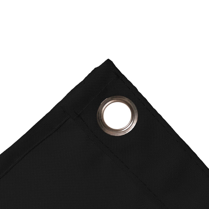 Outdoor Curtain with Transparent Window and Eyelets