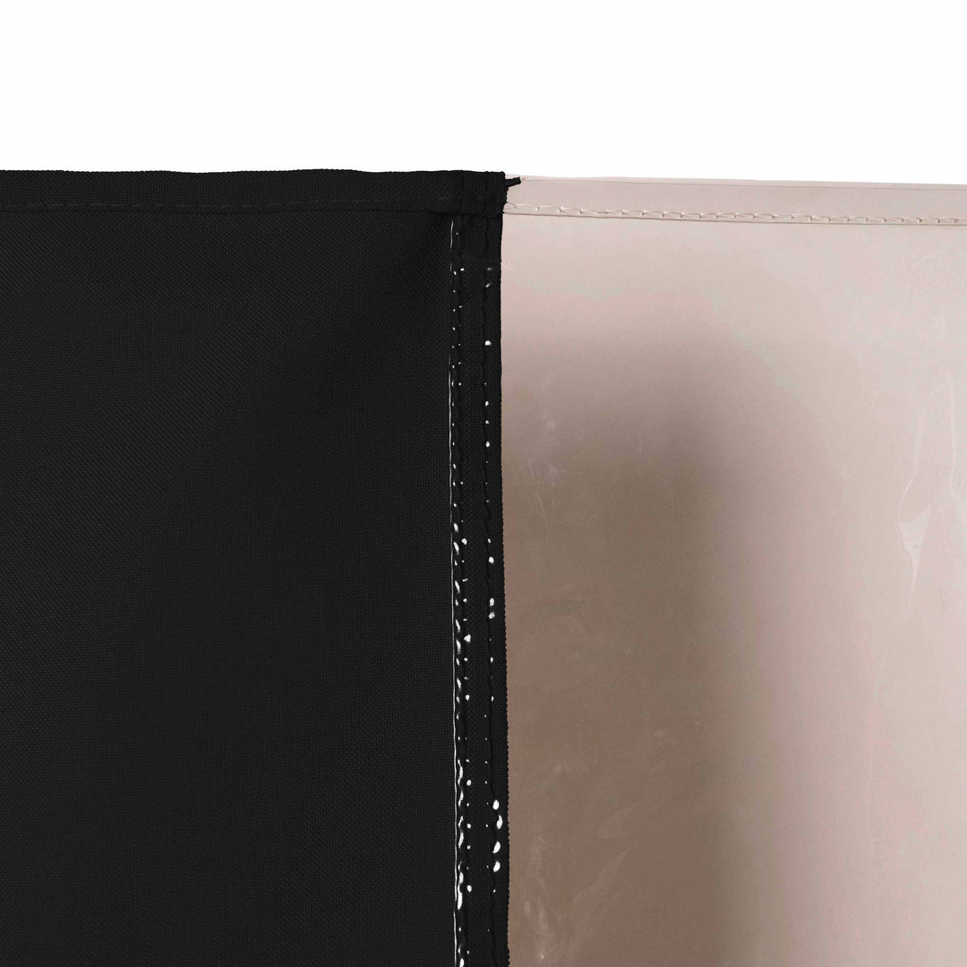 Outdoor Curtain with Transparent Window and Eyelets