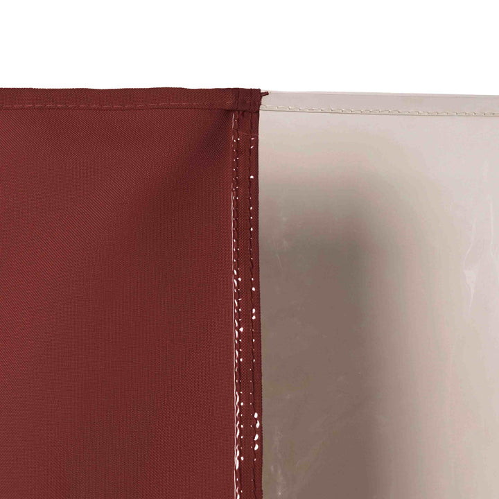 Outdoor Curtain with Transparent Window and Eyelets