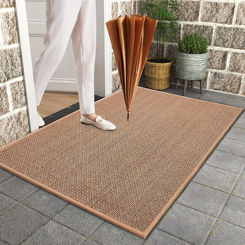 Woven Door Mat with Rubber Backing