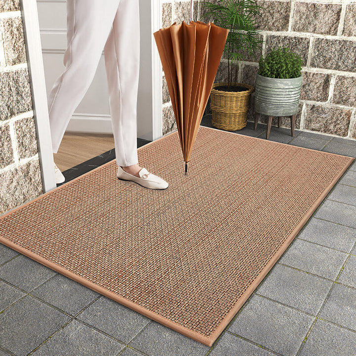 Woven Door Mat with Rubber Backing