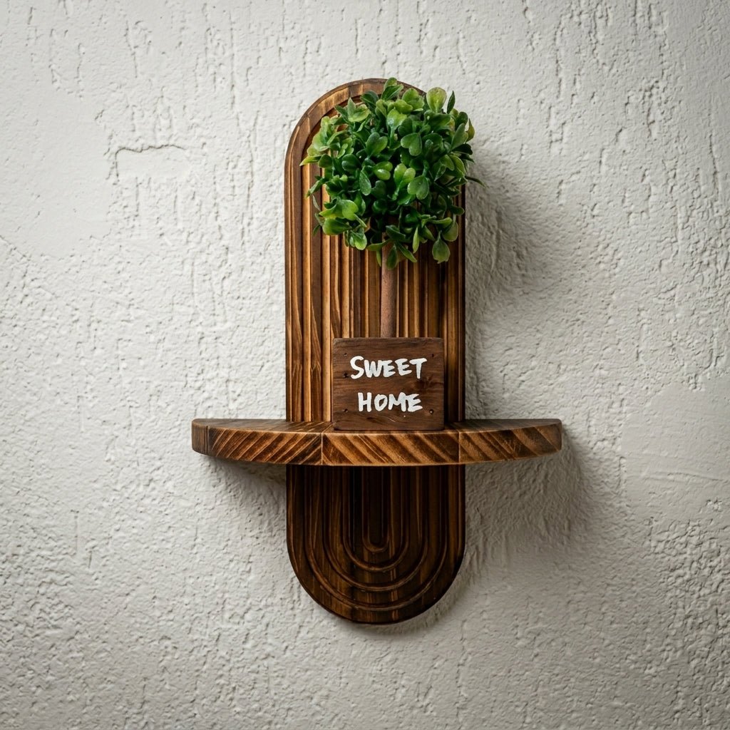 2pcs Wall Shelf Wood with Curved Grooved Back Floating - Wall Shelf - Oaksoho