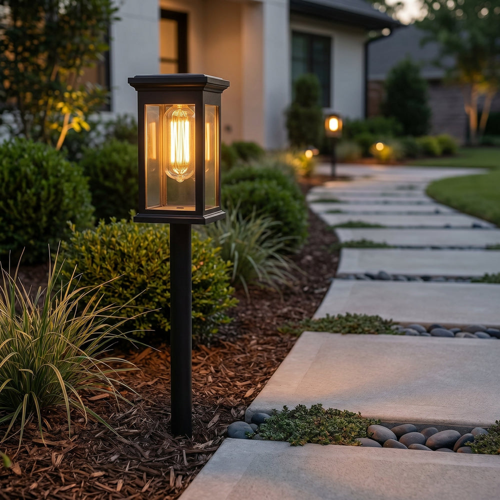 3 - Piece Solar Path Lights in Lantern Design - Solar Path Lights - Oaksoho