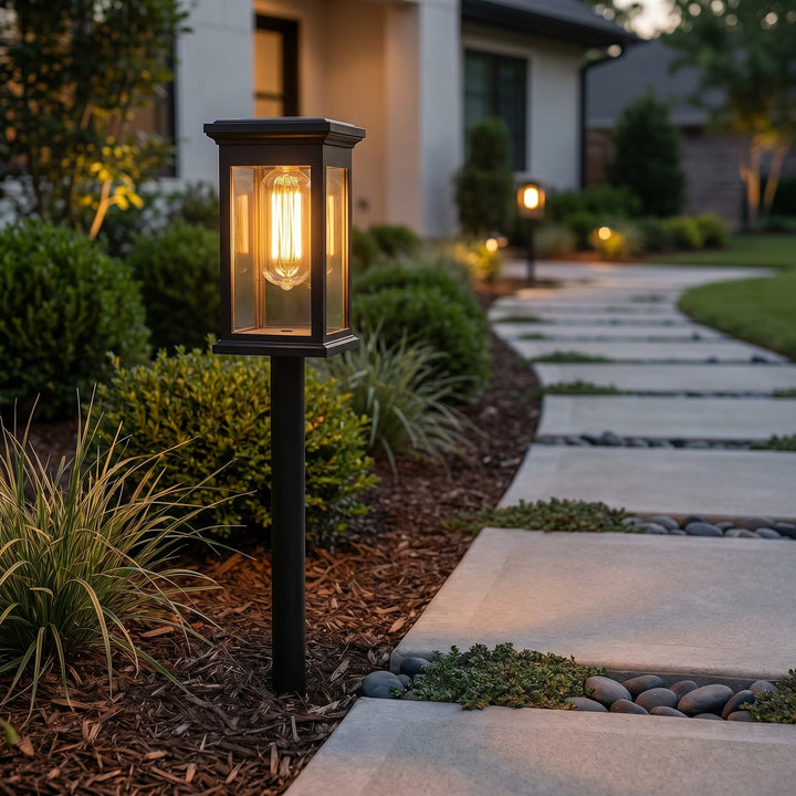 3 - Piece Solar Path Lights in Lantern Design - Solar Path Lights - Oaksoho